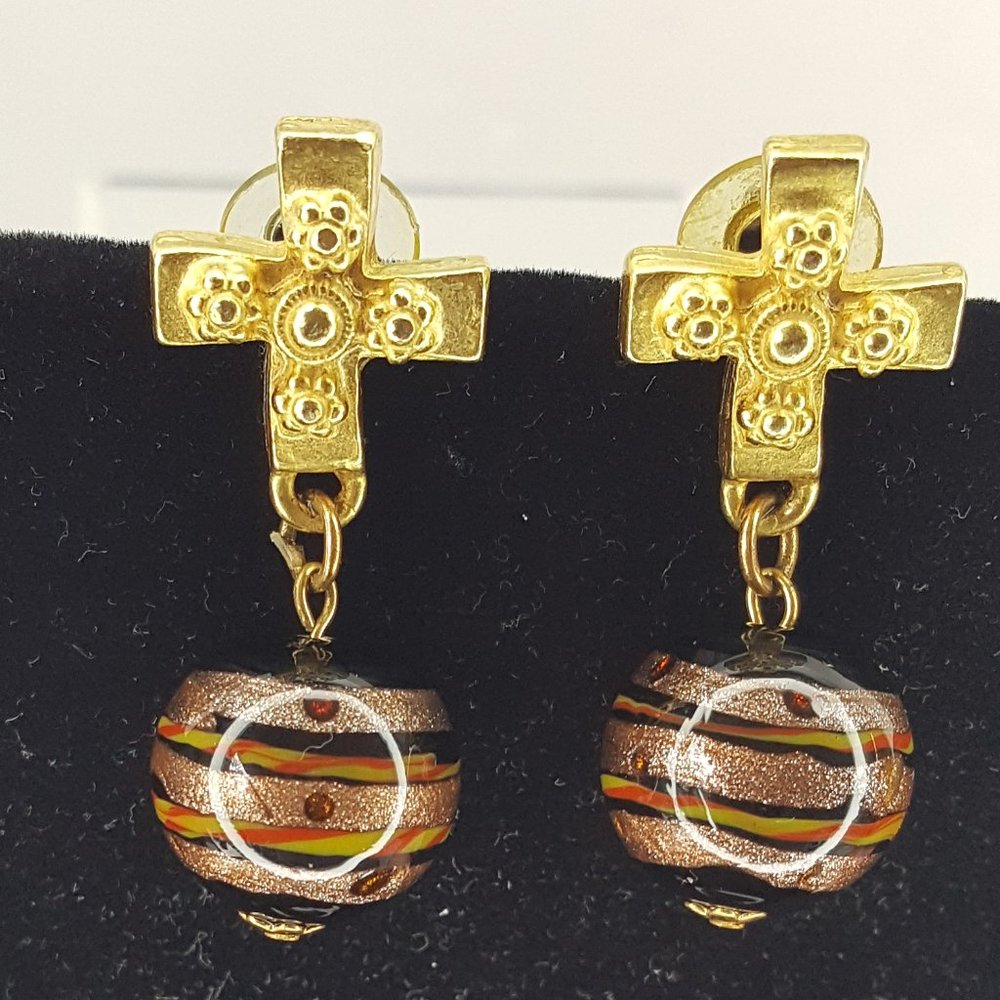 Catherine Stein Lampwork Ball dangle earrings